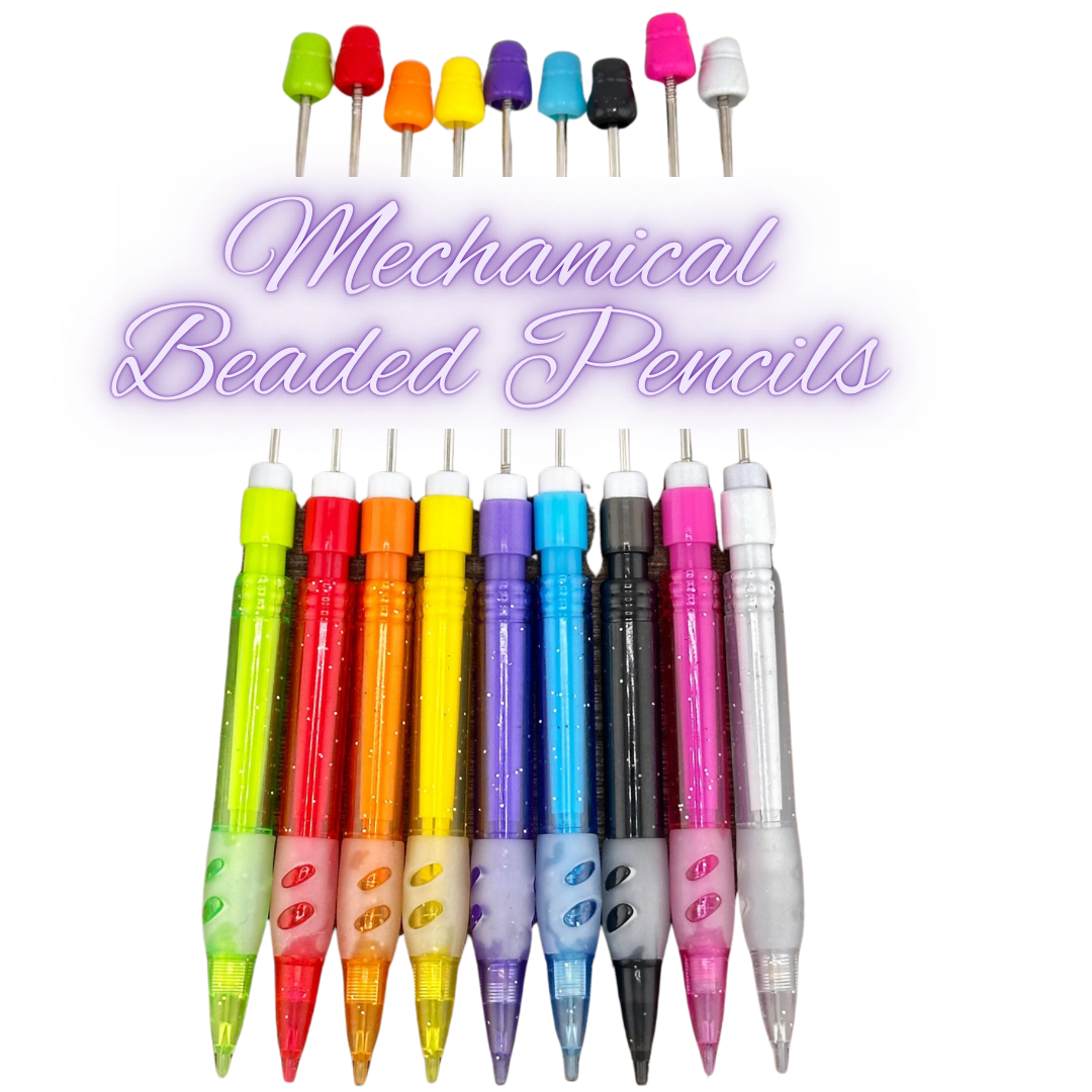 Premade Focal / Character Mechanical Beaded Pencils